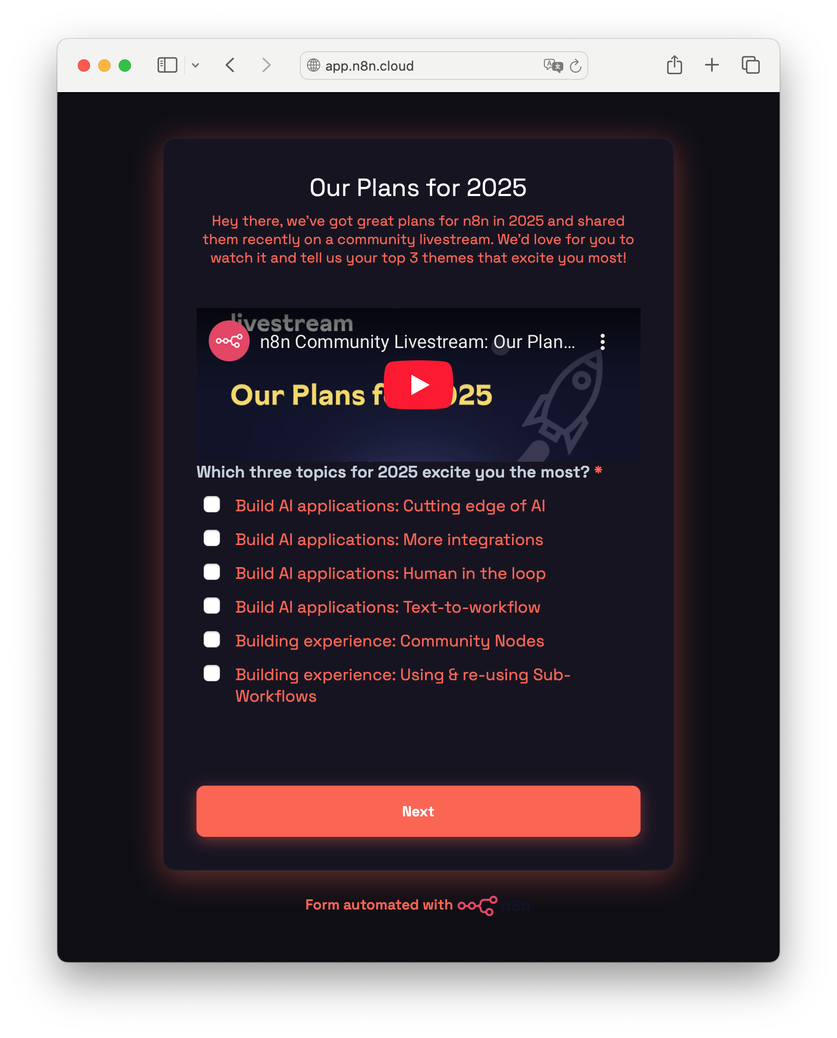 应用了自定义 CSS 的表单